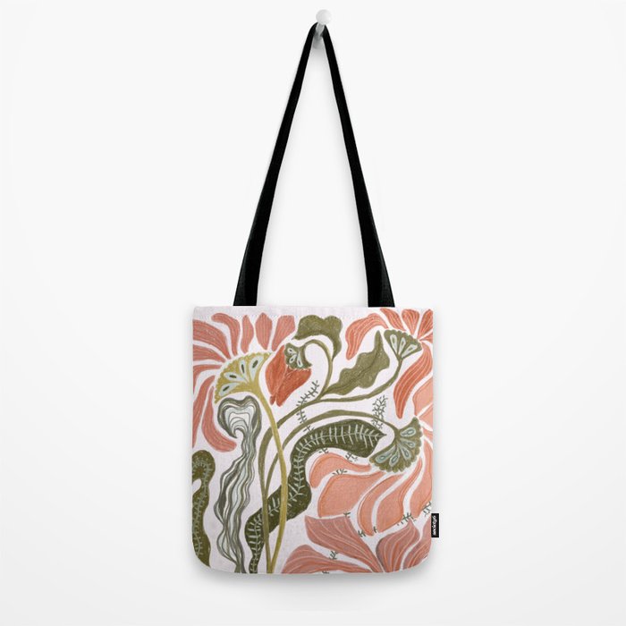 Modern Chalk still life with flowers and fern Tote Bag Gallery Image 2