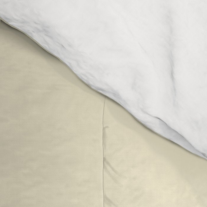 Broad Block Stripes Minimal Checkered Pattern in Retro Green and Cream Comforter Gallery Image 4