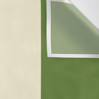 Broad Block Stripes Minimal Checkered Pattern in Retro Green and Cream Wall Tapestry Gallery Image 3