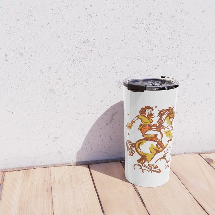 Funny Cowgirl On A Horse Travel Mug Gallery Image 4
