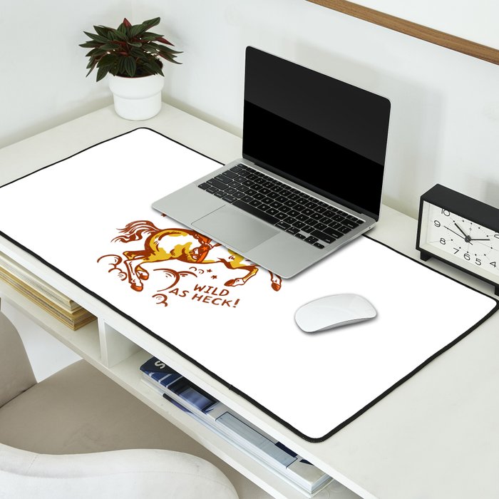 Funny Cowgirl On A Horse Desk Mat Gallery Image 2
