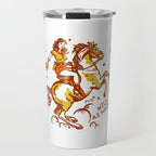 Funny Cowgirl On A Horse Travel Mug Gallery Image 1