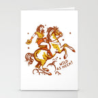 Funny Cowgirl On A Horse Stationery Card Gallery Image 2