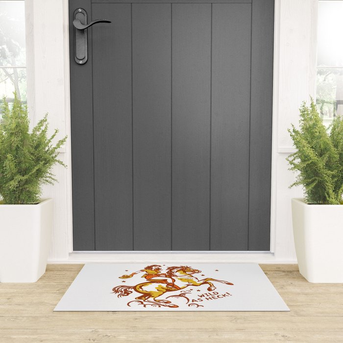 Funny Cowgirl On A Horse Welcome Mat Gallery Image 3