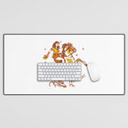 Funny Cowgirl On A Horse Desk Mat Gallery Image 1