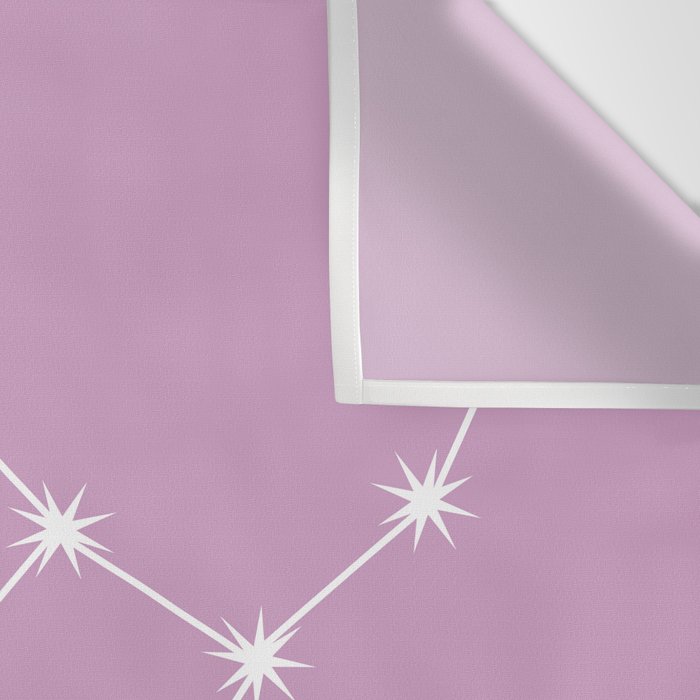 Virgo Zodiac Star Constellation Line Art Pastel Lilac Wall Tapestry Gallery Image 3