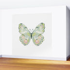 Exquisite Light Green Watercolour Butterfly Wall Mural Gallery Image 2
