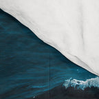 Wild Waves on a Black Beach in Iceland - Moody Aerial Photography Comforter Gallery Image 4
