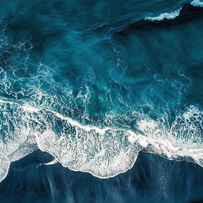Wild Waves on a Black Beach in Iceland - Moody Aerial Photography Coffee Mug Gallery Image 2