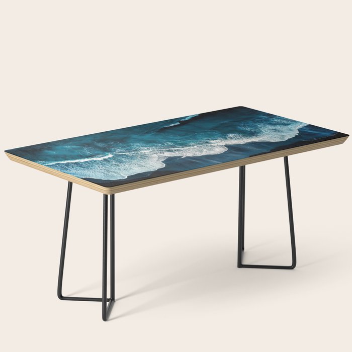 Wild Waves on a Black Beach in Iceland - Moody Aerial Photography Coffee Table Gallery Image 1
