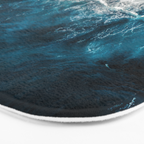 Wild Waves on a Black Beach in Iceland - Moody Aerial Photography Bath Mat Gallery Image 3