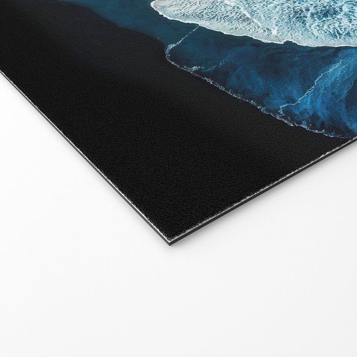 Wild Waves on a Black Beach in Iceland - Moody Aerial Photography Welcome Mat Gallery Image 2