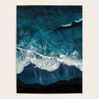 Wild Waves on a Black Beach in Iceland - Moody Aerial Photography Poster Gallery Image 4