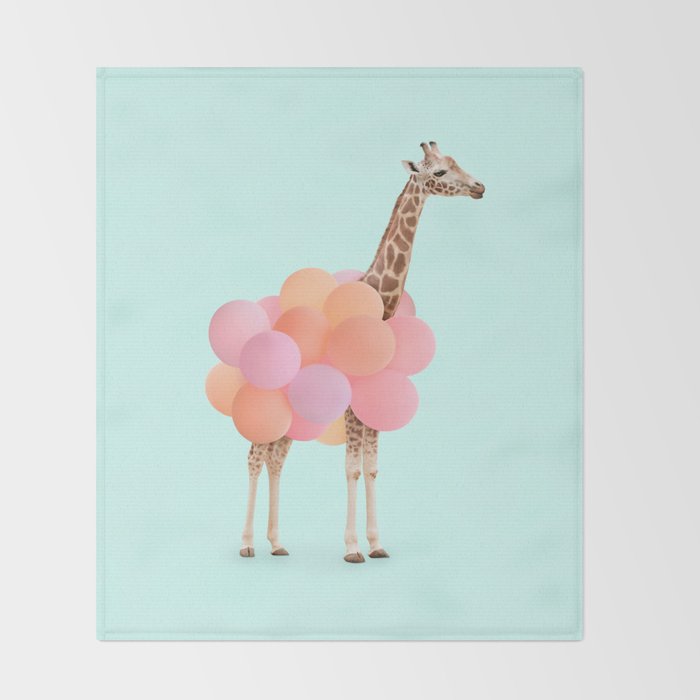 GIRAFFE PARTY Throw Blanket Gallery Image 2