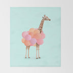 GIRAFFE PARTY Throw Blanket Gallery Image 2