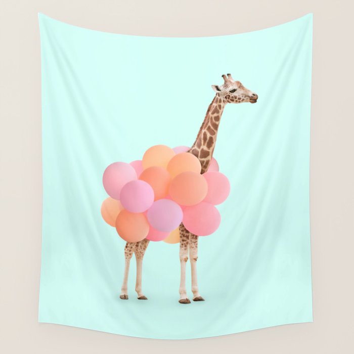 GIRAFFE PARTY Wall Tapestry Gallery Image 4
