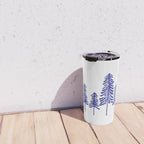 Pine Trees - Navy Travel Mug Gallery Image 4