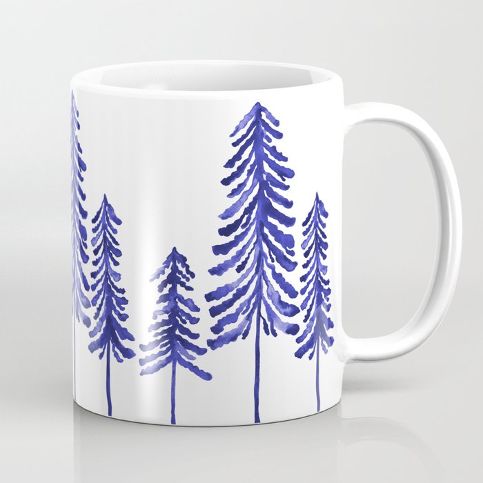 Pine Trees - Navy Coffee Mug Gallery Image 1