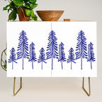 Pine Trees - Navy Credenza Gallery Image 1
