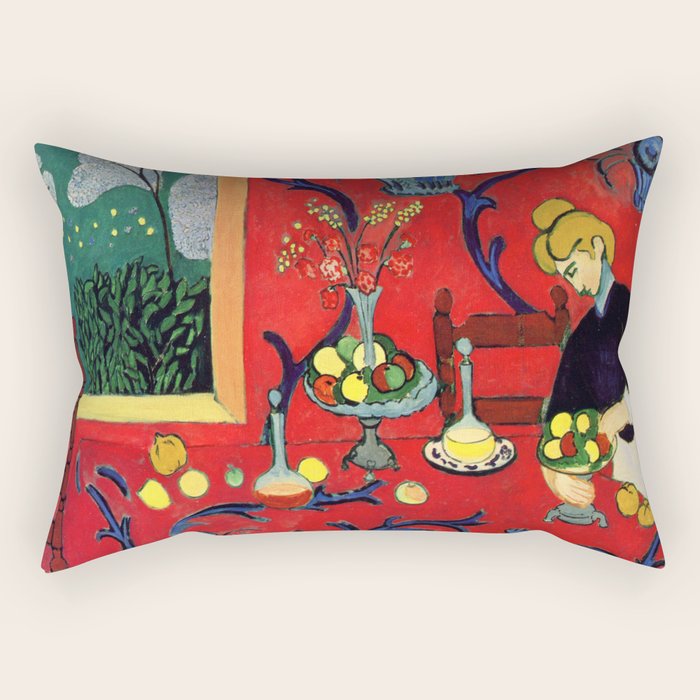 Henri Matisse Harmony in Red Rectangular Pillow Gallery Image 1
