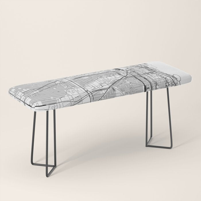 Chicago Map Bench Gallery Image 1