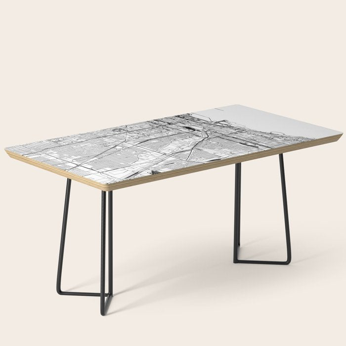 Chicago Map Coffee Table Gallery Image 1