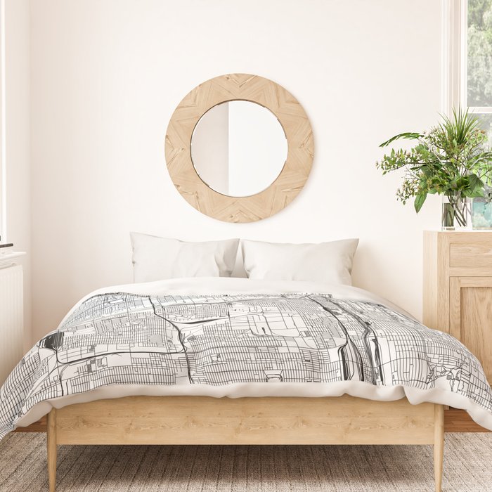 Chicago Map Duvet Cover Gallery Image 3