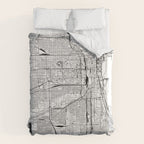 Chicago Map Duvet Cover Gallery Image 6