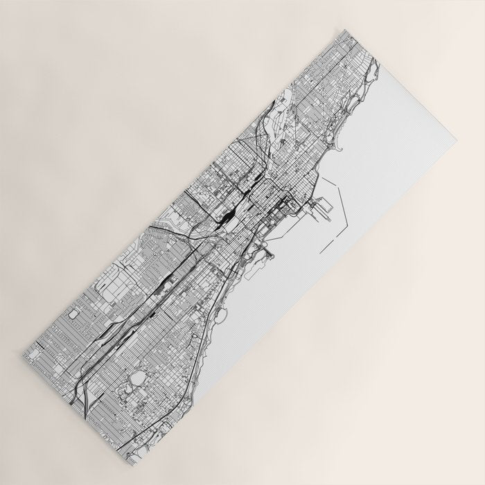 Chicago Map Yoga Mat Gallery Image 1