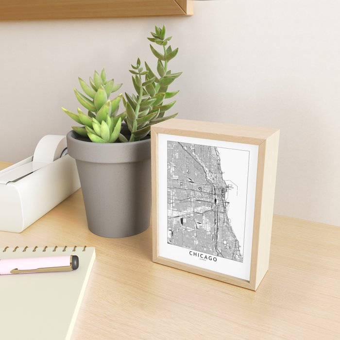 Chicago Map Mini Art Print Gallery Image 2
