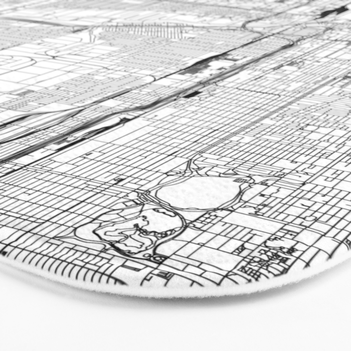 Chicago Map Bath Mat Gallery Image 3