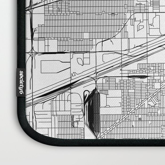 Chicago Map Laptop Sleeve Gallery Image 3