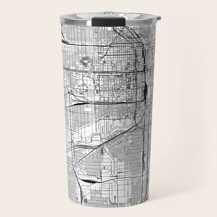 Chicago Map Travel Mug Gallery Image 1