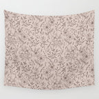 Pink Flower Pattern Wall Tapestry Gallery Image 4