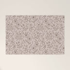 Pink Flower Pattern Welcome Mat Gallery Image 1