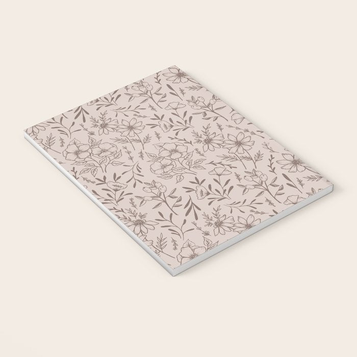 Pink Flower Pattern Notebook Gallery Image 3