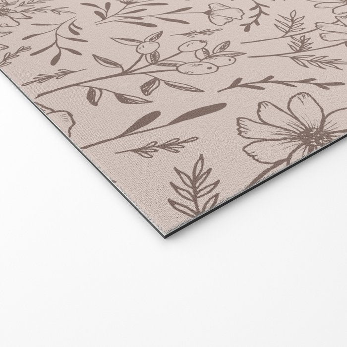 Pink Flower Pattern Welcome Mat Gallery Image 2