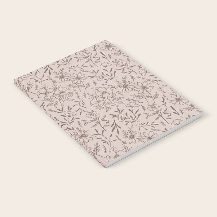 Pink Flower Pattern Notebook Gallery Image 2
