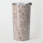 Pink Flower Pattern Travel Mug Gallery Image 2