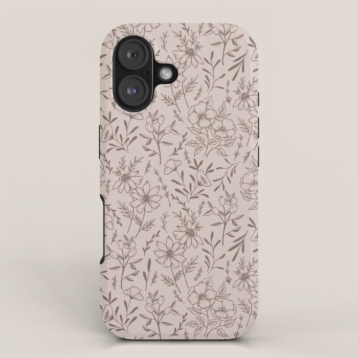 Pink Flower Pattern iPhone Case Gallery Image 1