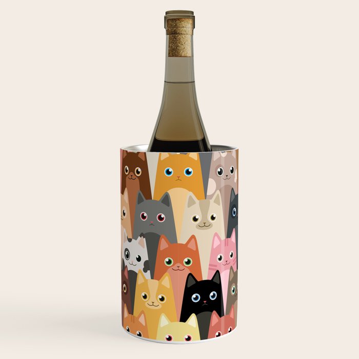Cats Pattern Wine Chiller Gallery Image 1