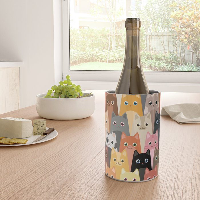 Cats Pattern Wine Chiller Gallery Image 4