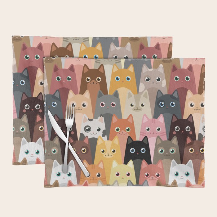 Cats Pattern Placemat Gallery Image 1