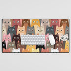 Cats Pattern Desk Mat Gallery Image 1