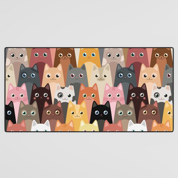 Cats Pattern Desk Mat Gallery Image 3
