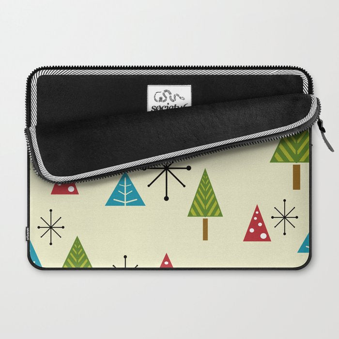 Mid Century Modern Christmas Trees Laptop Sleeve Gallery Image 2
