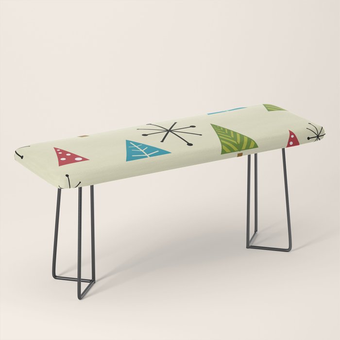 Mid Century Modern Christmas Trees Bench Gallery Image 1