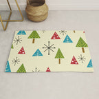 Mid Century Modern Christmas Trees Rug Gallery Image 1