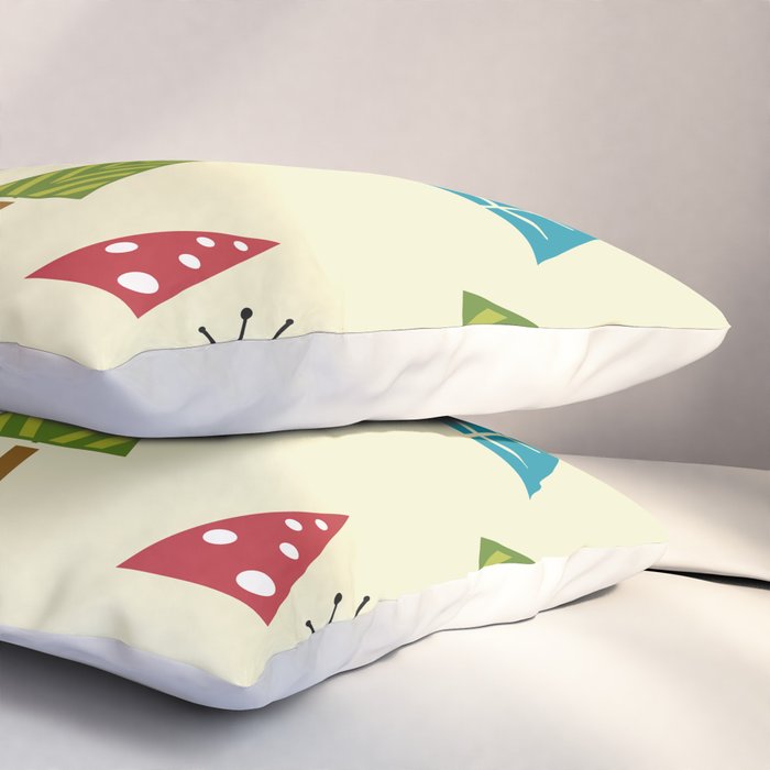 Mid Century Modern Christmas Trees Pillow Sham Gallery Image 3