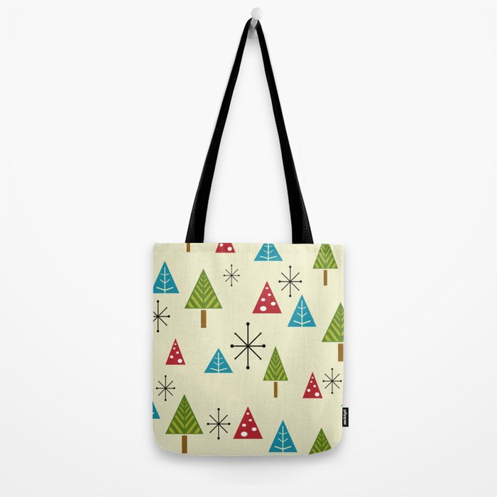 Mid Century Modern Christmas Trees Tote Bag Gallery Image 2